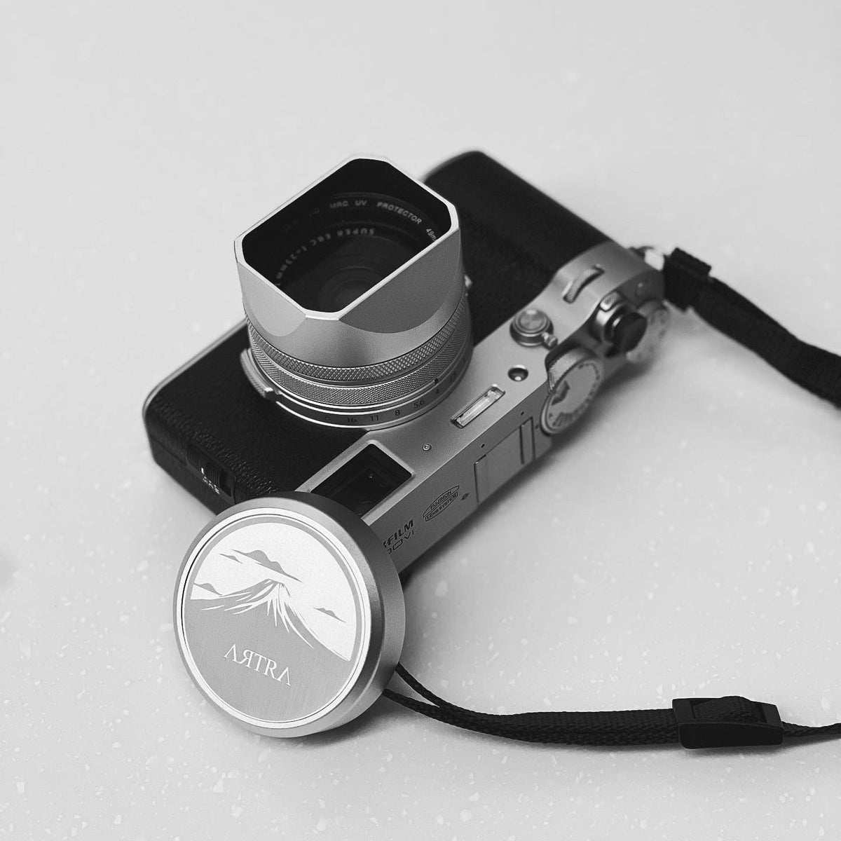 ARTRA LAB Fujifilm X100 Lens Hood Lens Cap set (Sliver)