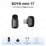 Boya Mini 無線夾領式手機直播降噪超迷你收音咪  Type C + iPhone Lightning (咪x2+接收x2+充電盒)