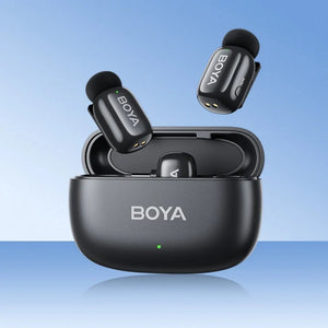 Boya Mini 無線夾領式手機直播降噪超迷你收音咪  Type C + iPhone Lightning (咪x2+接收x2+充電盒)