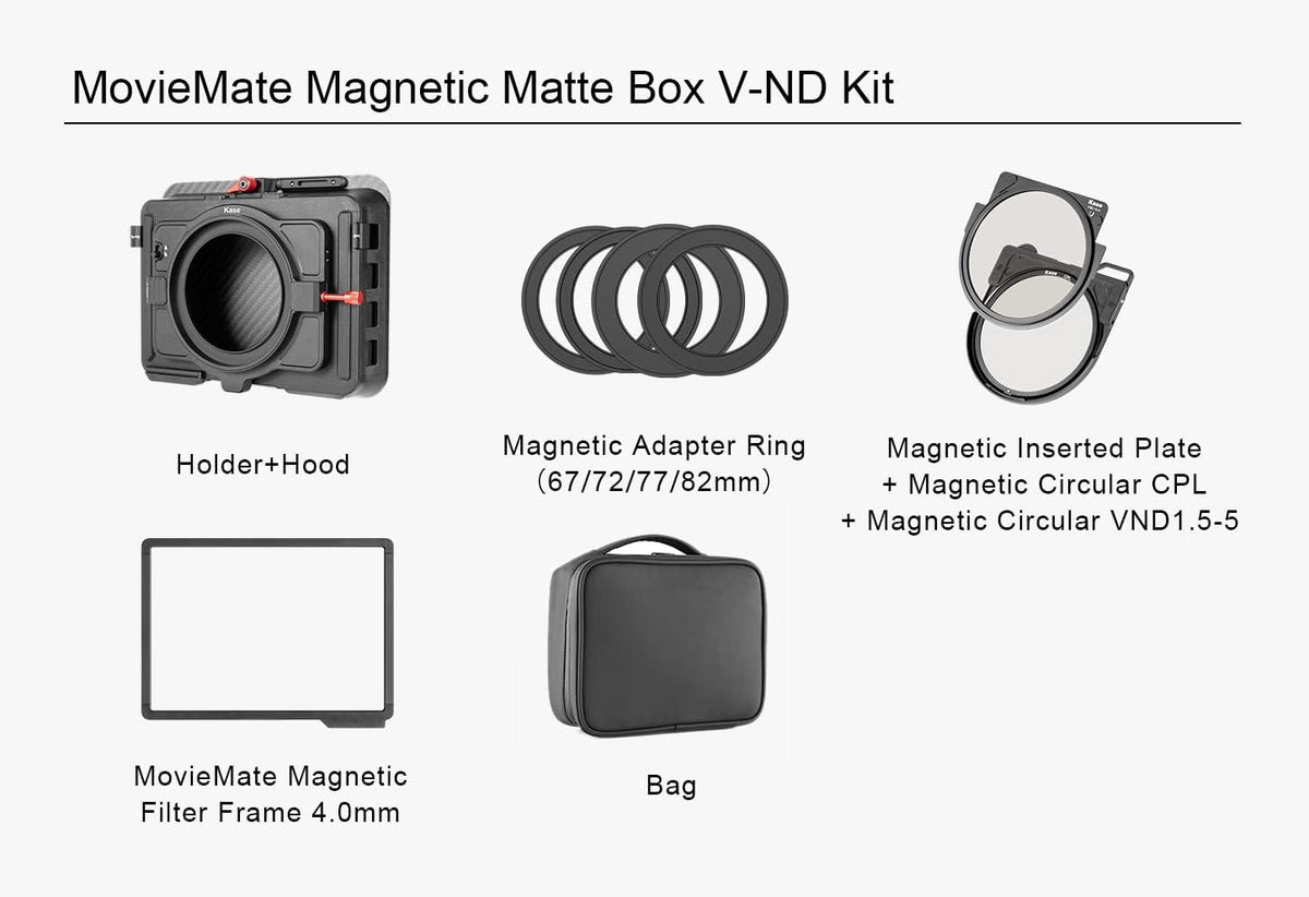 Kase MovieMate Magnetic Matte Box - Variable ND Kit – Plastic Photo Store