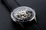 DIY Watchmaking Kit | Mosel series - Brunette Skeleton vintage dress watch w/ Miyota 8N24