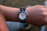 DIY Watchmaking Kit | Blue Bezel NH35 Dive Watch w/ Matt Silver Sandwich Dial | DWC-D03