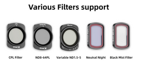 Kase Drone Filter for DJI OSMO POCKET 3 (CPL/Neutral Night/ Variable ND1.5-5/ Black Mist 1/4 / ND8 / ND16/ ND32 / ND64)