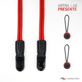 ARTRA LAB 全手工相機繩 Hand-made Camera Strap Dual Link with Peak Design Anchor Link - Red 紅色