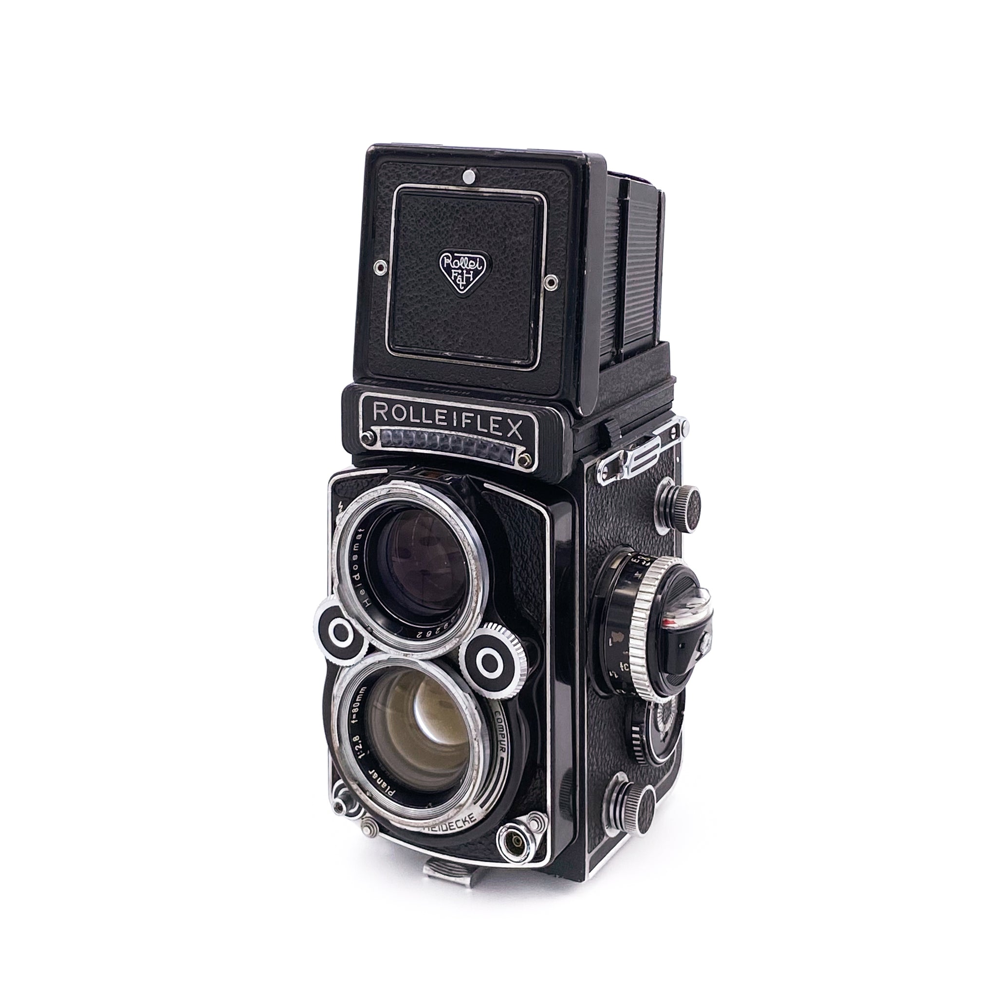 ROLLEIFLEX 2.8F TLR Film Camera with Planar 80mm f/2.8 – Plastic