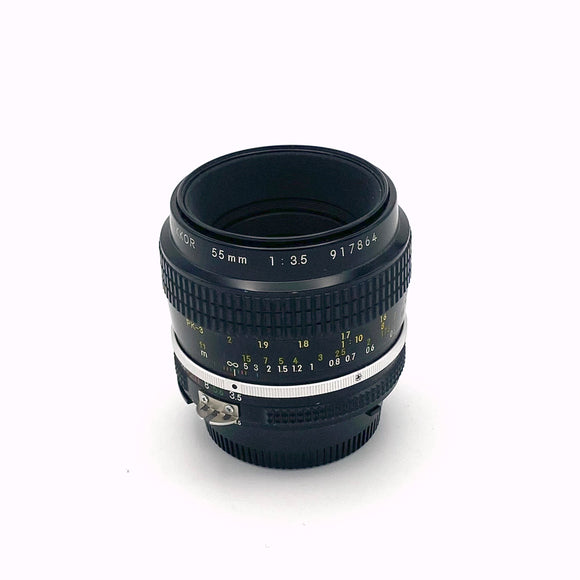 [Excellent +++++] Nikon Ai Micro Nikkor 55mm f/3.5 Macro MF Prime Lens  Serial Number 917864