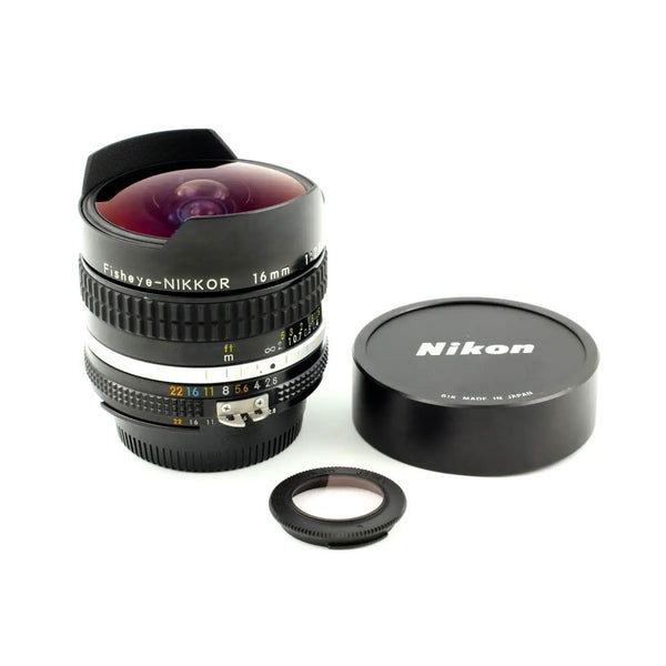 Nikon Ai-s Fisheye Nikkor 16mm F2.8 MF Wide Angle Lens From