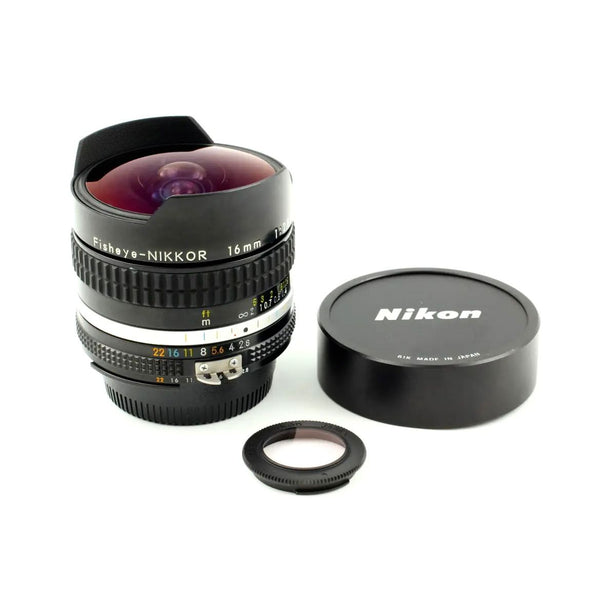 Nikon Ai-s Fisheye Nikkor 16mm MF Wide Angle Lens From JAPAN